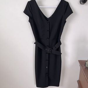 Express v-cut button down dress